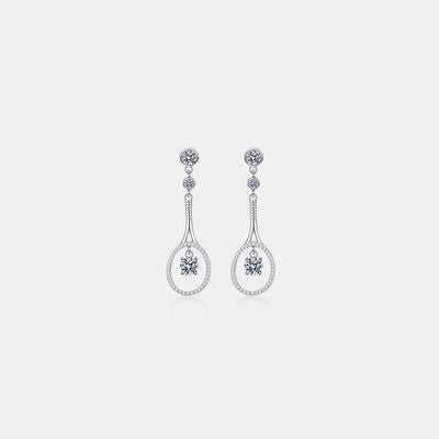 1 Carat Moissanite 925 Sterling Silver Drop Earrings