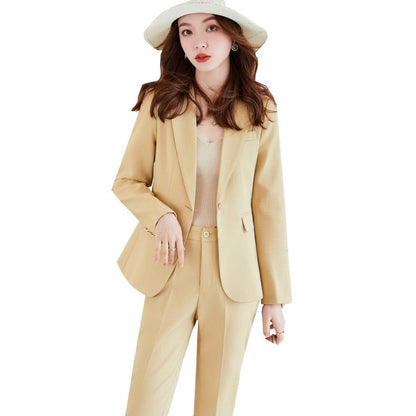 2 Piece Set Women Pant Suit Office Lady Jacket Blazer And Trousers