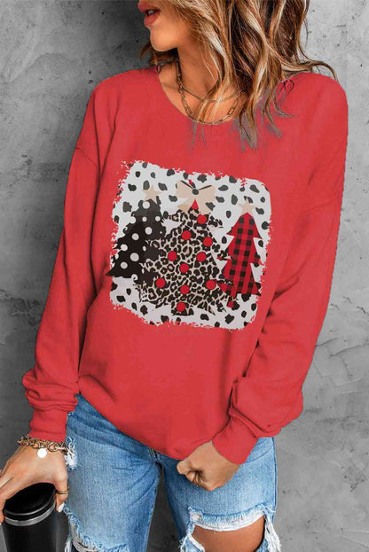 Christmas Tree Graphic Sweatshirt