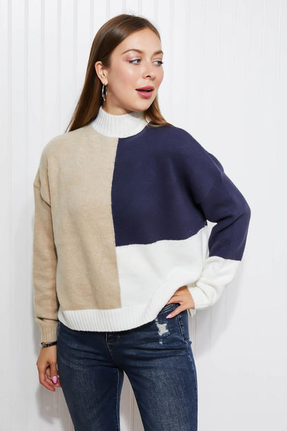 HYFVE Straight-A Student Color Block Sweater