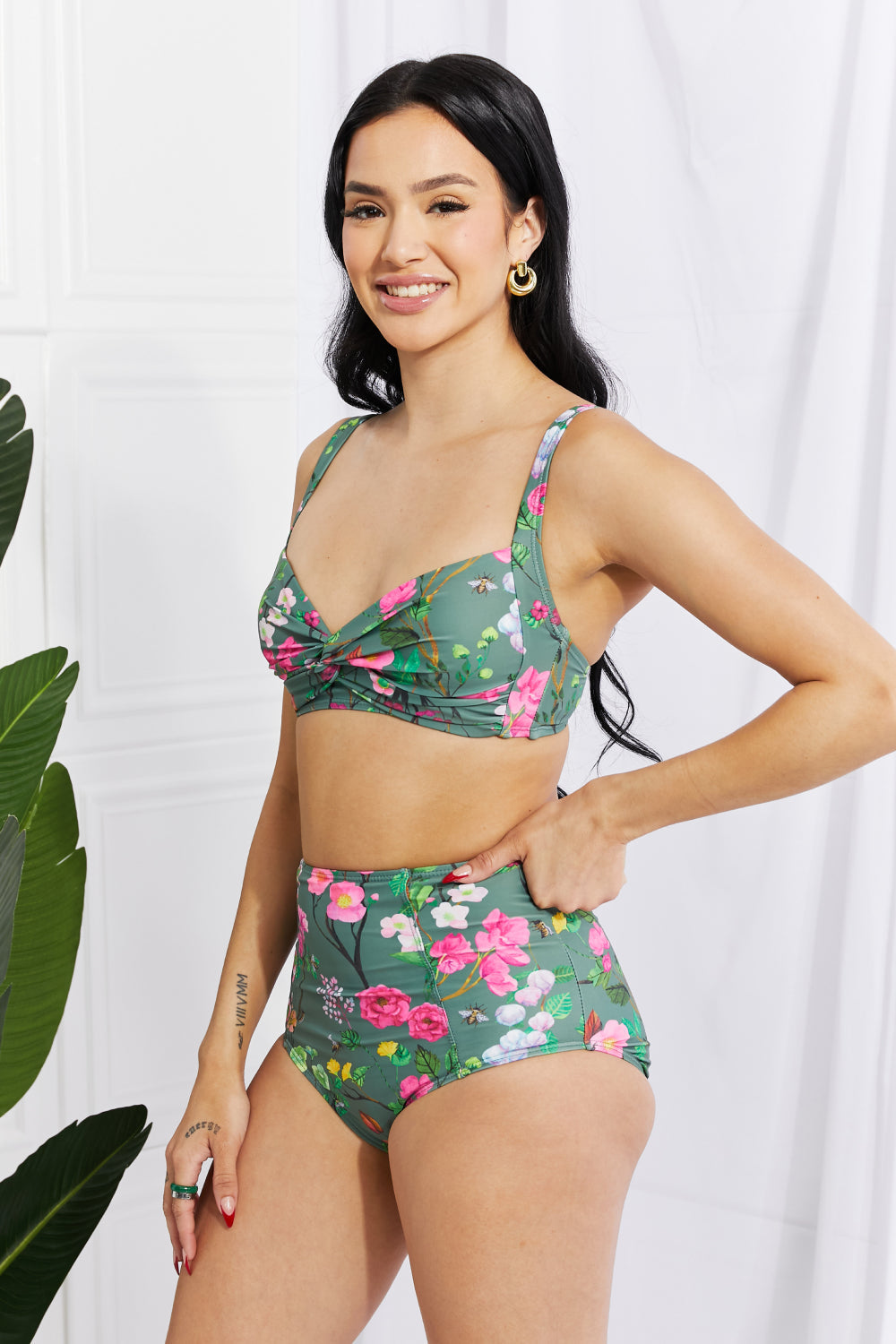 Marina West High Rise Bikini Set In Sage